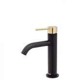 Fienza Kaya Basin Mixer - Matte Black With Rose Gold
